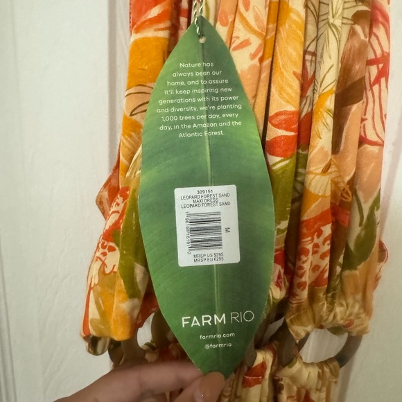 NWT FARM Rio Leopard Forest Sand Maxi Dress - Picture 5 of 5